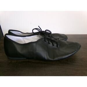 Pre-Owned Jazz Shoes Mens 11M Black Lace Up Split Sole